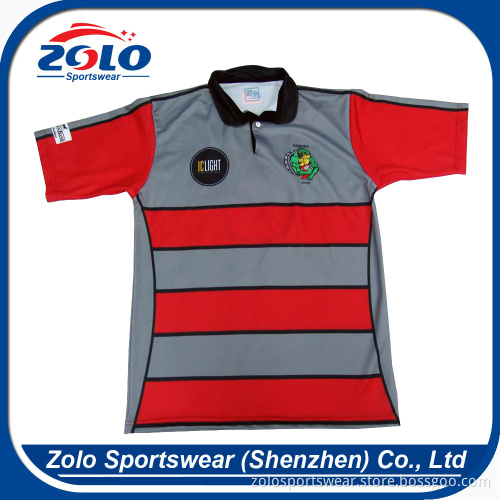 Directly factory sale full-size printing sublimated custom rugby jersey